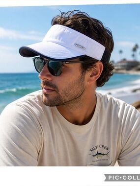 Oakley White Visor Hat Adjustable Y2K Gorpcore Golfcore Minimal Clean OS